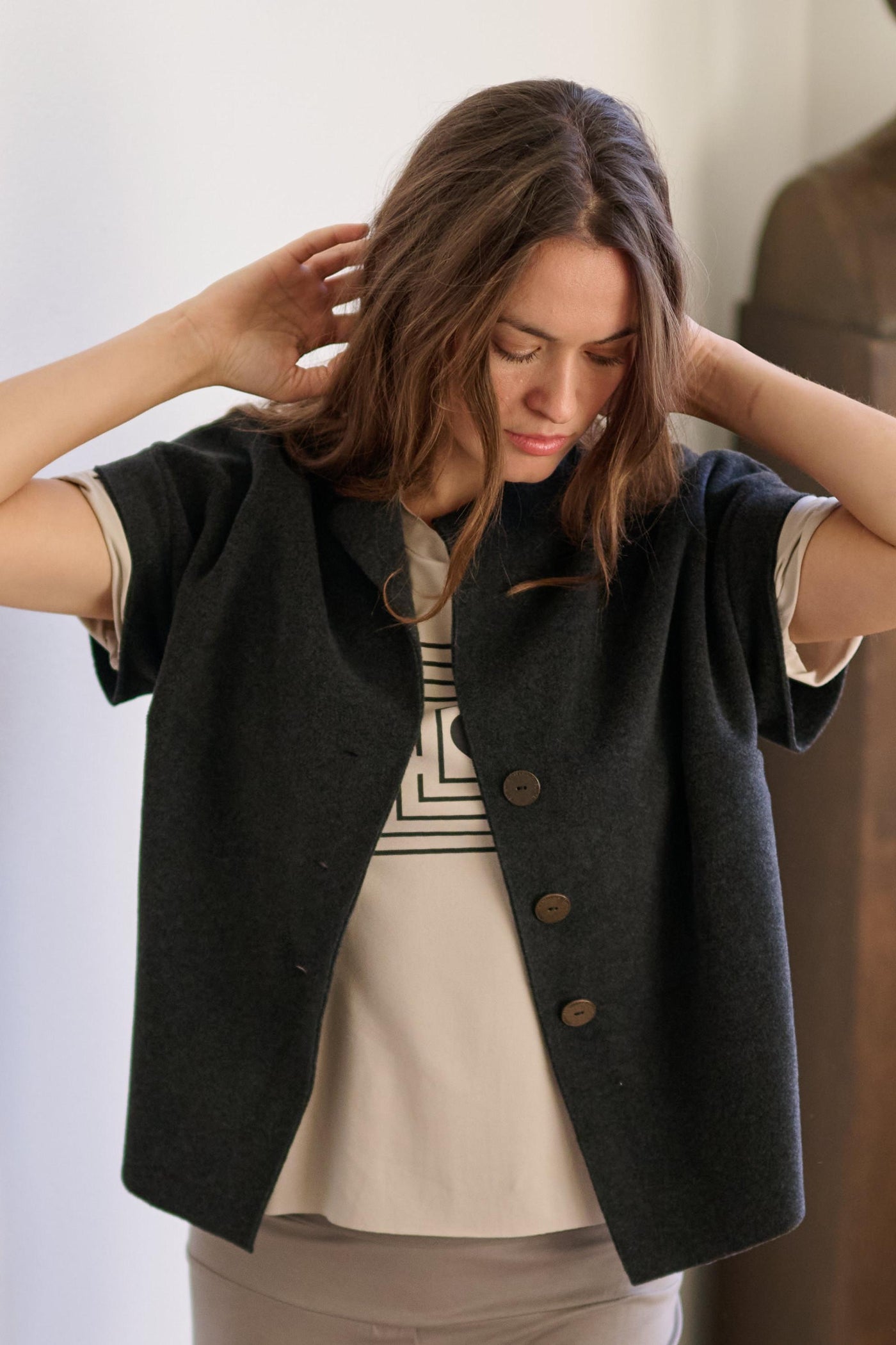 Henriette Steffensen Soft Black Vest