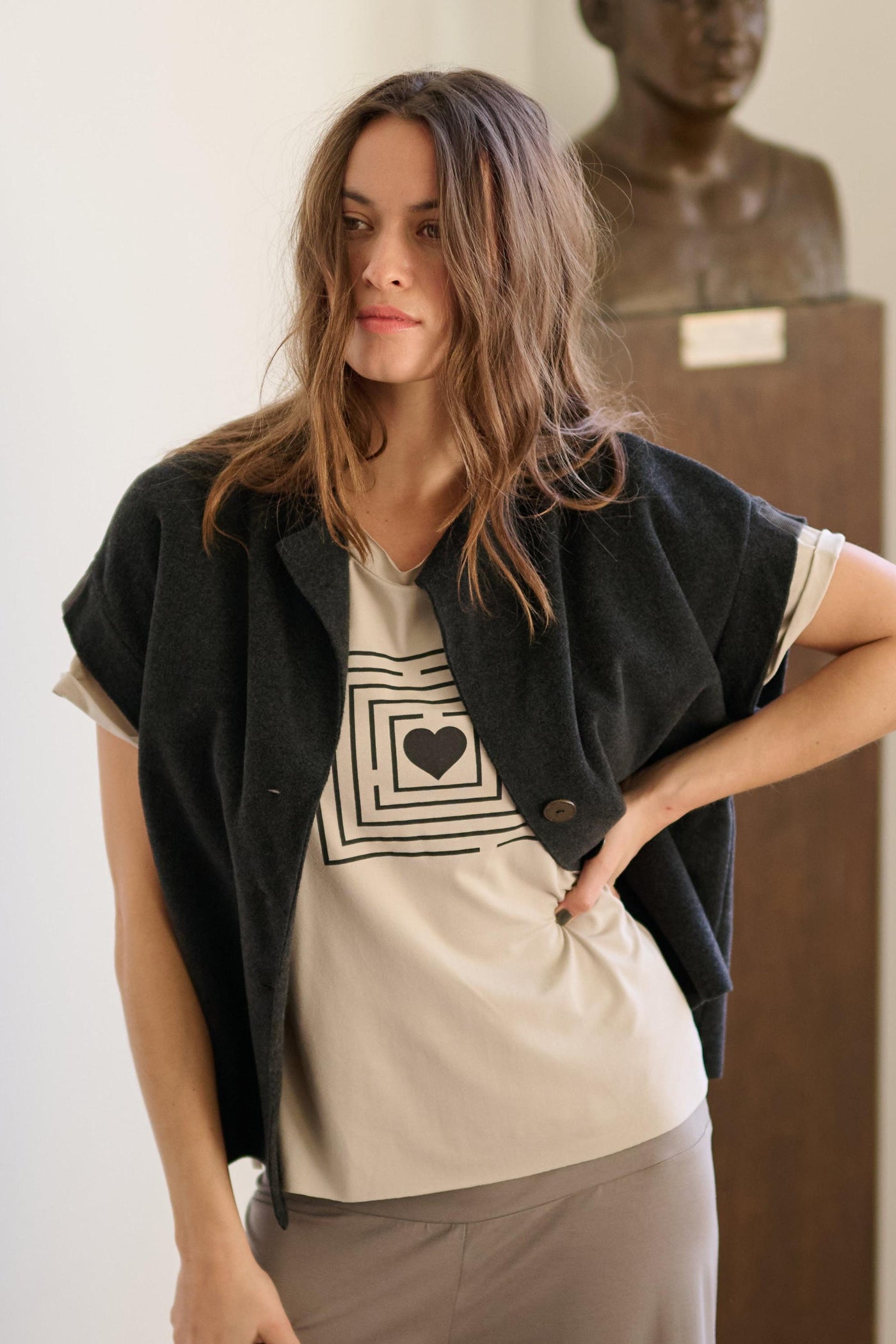 Henriette Steffensen Soft Black Vest