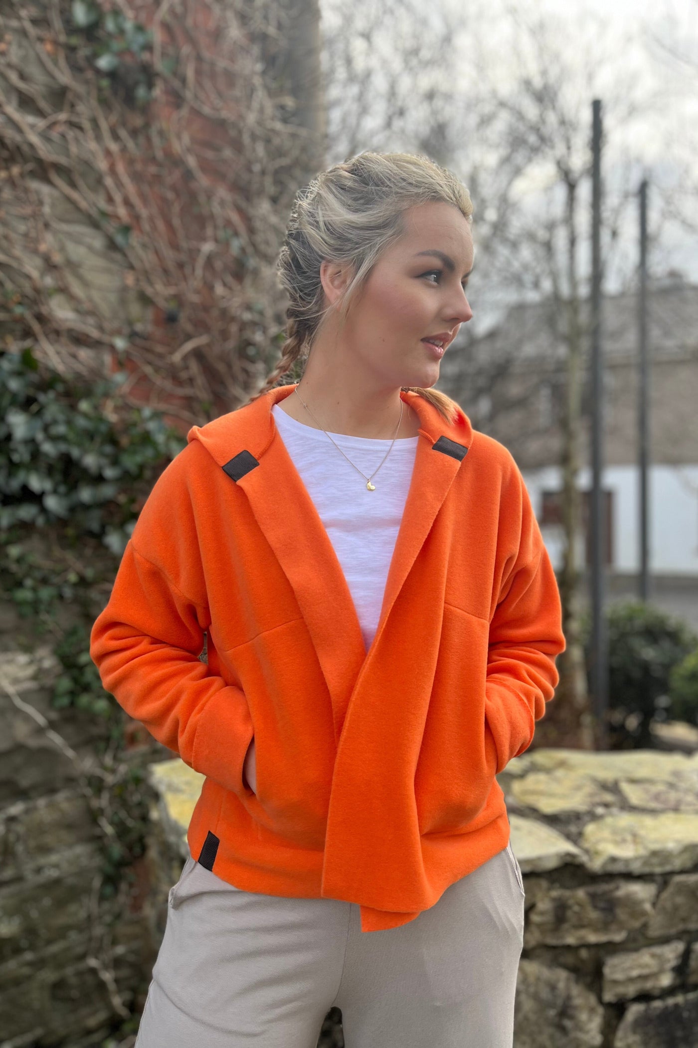 Henriette Steffensen Sporty Cardigan in Orange – Ohh! By Gum