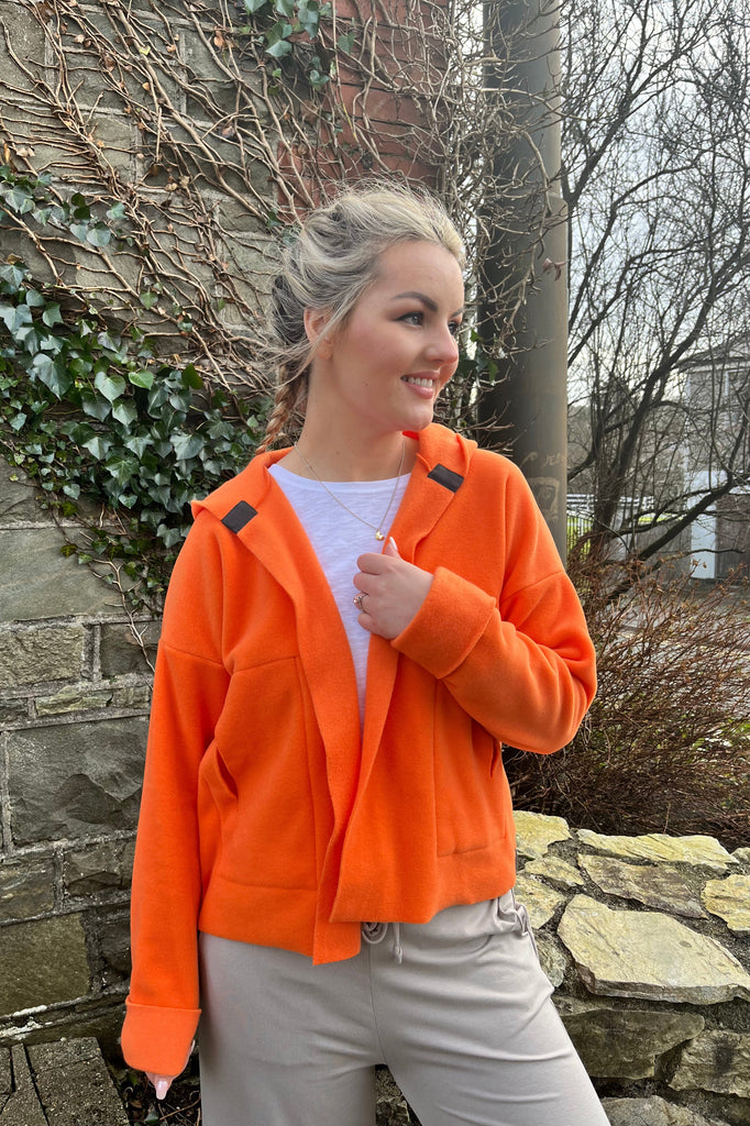 Henriette Steffensen Sporty Cardigan in Orange