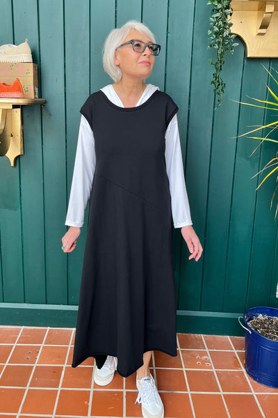 Henriette Steffensen Sweat Dress in Black-Womens-Ohh! By Gum - Shop Sustainable
