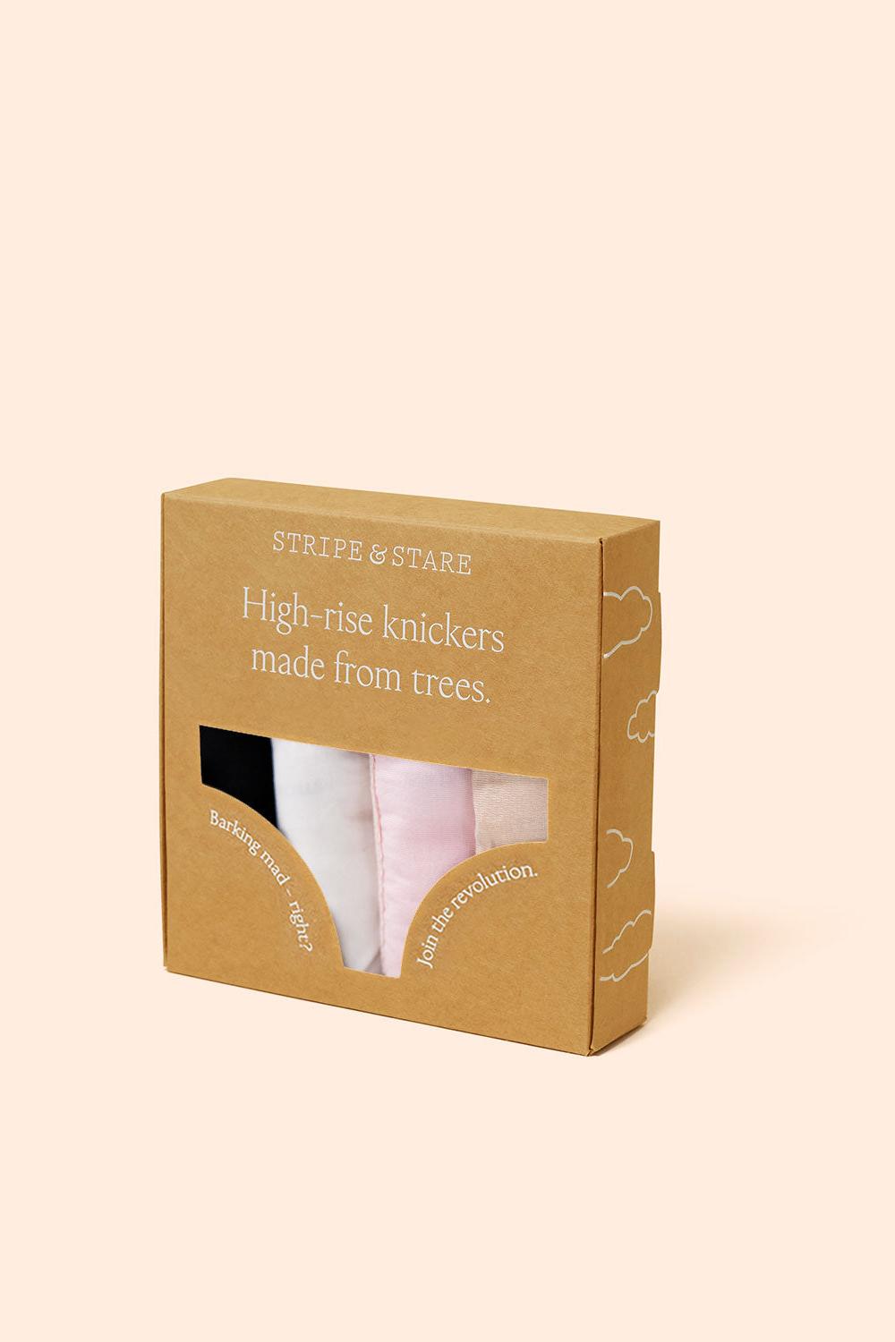 Stripe & Stare High Rise Four Pack - Sand Essentials