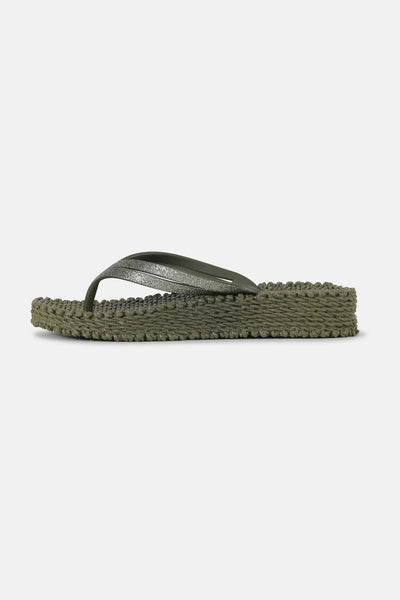 Ilse Jacobsen Flip Flop On Platform Sole - Army-Accessories-Ohh! By Gum - Shop Sustainable