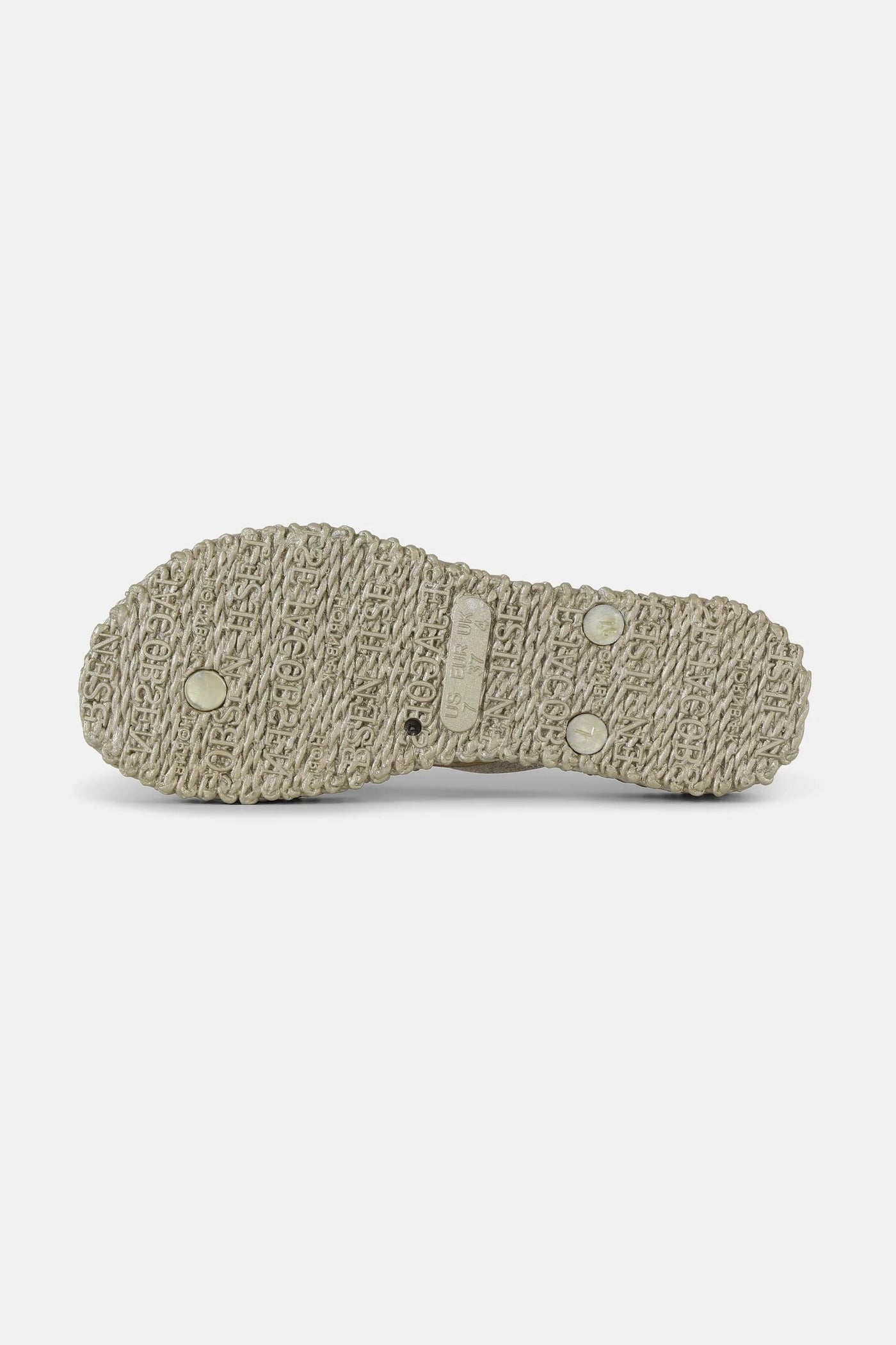 Ilse Jacobsen Flip Flop On Platform Sole - Platin-Accessories-Ohh! By Gum - Shop Sustainable