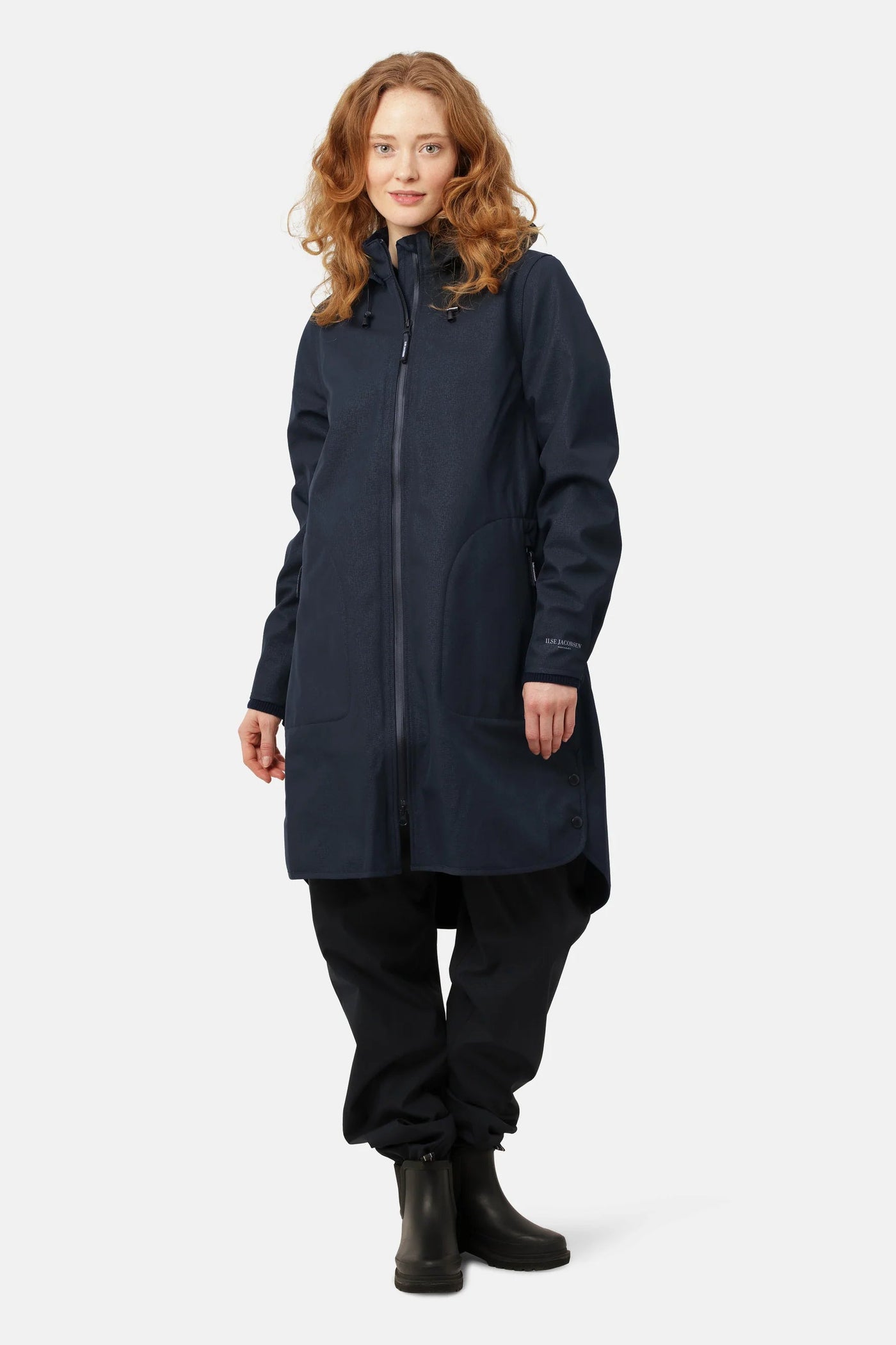 Ilse Jacobsen Raincoat Rain128 in Dark Indigo-Womens-Ohh! By Gum - Shop Sustainable