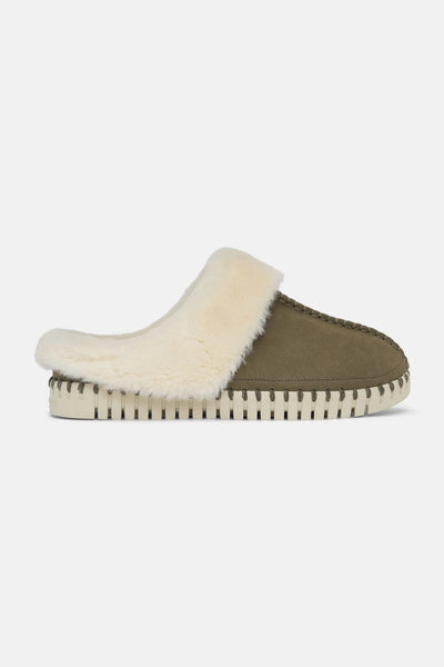 Ilse Jacobsen Tulip Slipper in Deep Olive-Womens-Ohh! By Gum - Shop Sustainable
