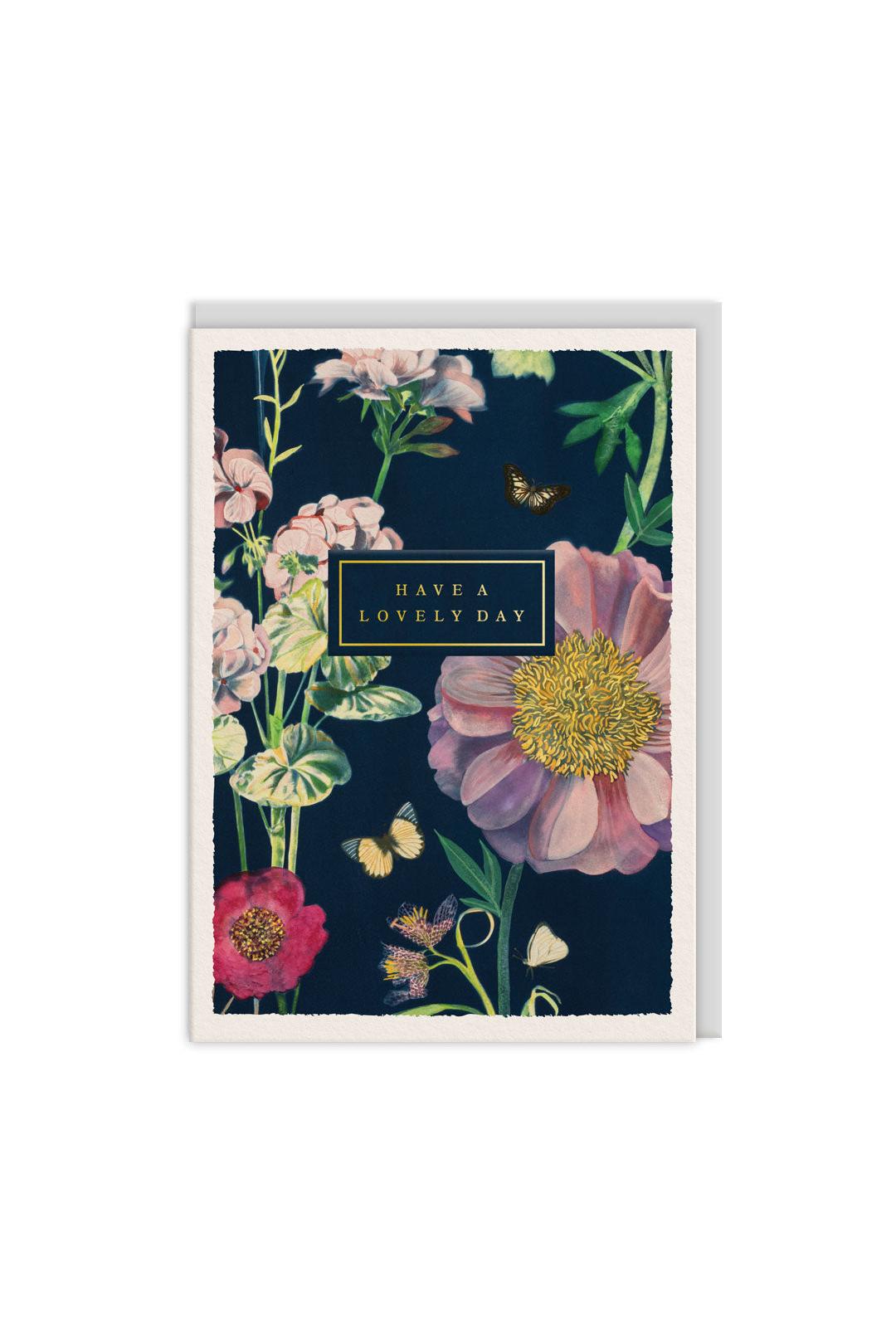 Ohh Deer Lovely Day Dahlias Greeting Card