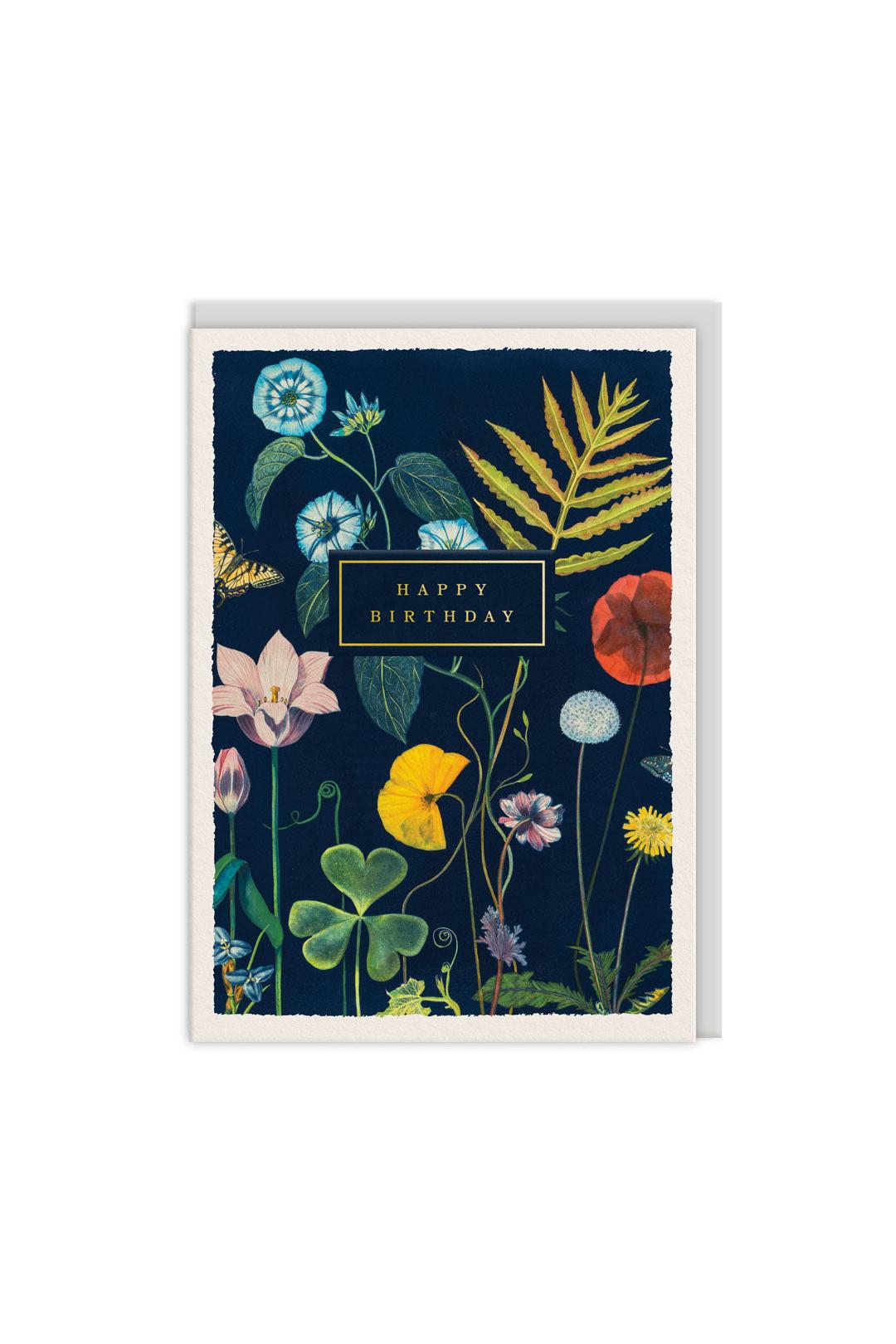 Ohh Deer Birthday Poppies Greeting Card