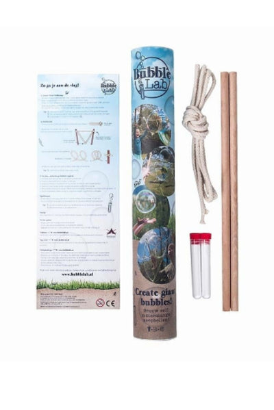 Jiminy BubbleLab Basic Giant Bubble Kit - 1 wand-and-rope, 5 litres bubblemix - ADD FAIRY LIQUID-Gifts-Ohh! By Gum - Shop Sustainable