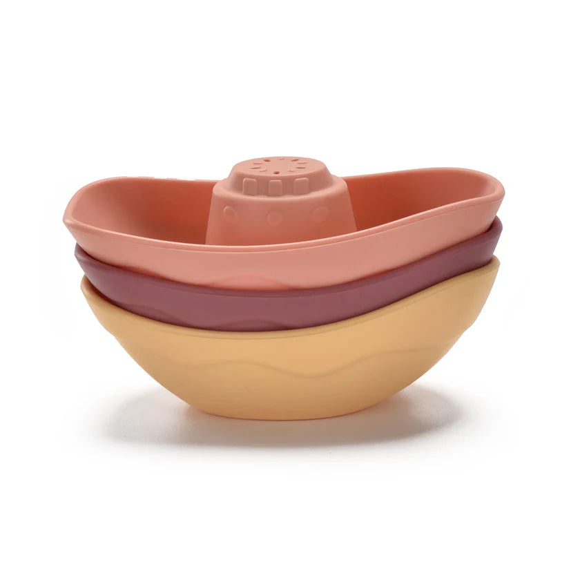 Jumini Baby Stacking Boats - Coral