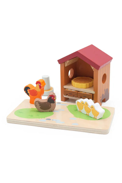 Jumini Wooden Toys Farm - Chicken Coop Set
