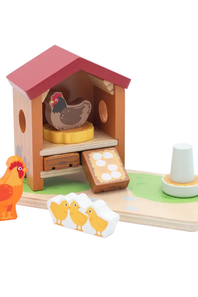 Jumini Wooden Toys Farm - Chicken Coop Set
