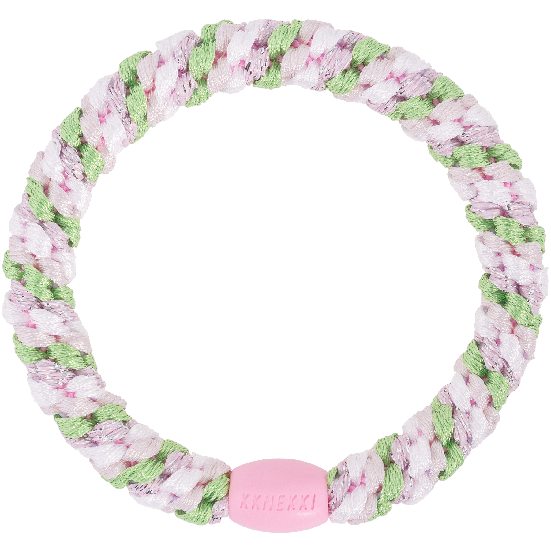 KKNEKKI Mix Grass Green Pink Glitter Hair Tie
