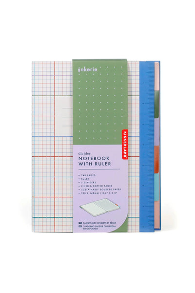 Kikkerland Divider Notebook with Ruler