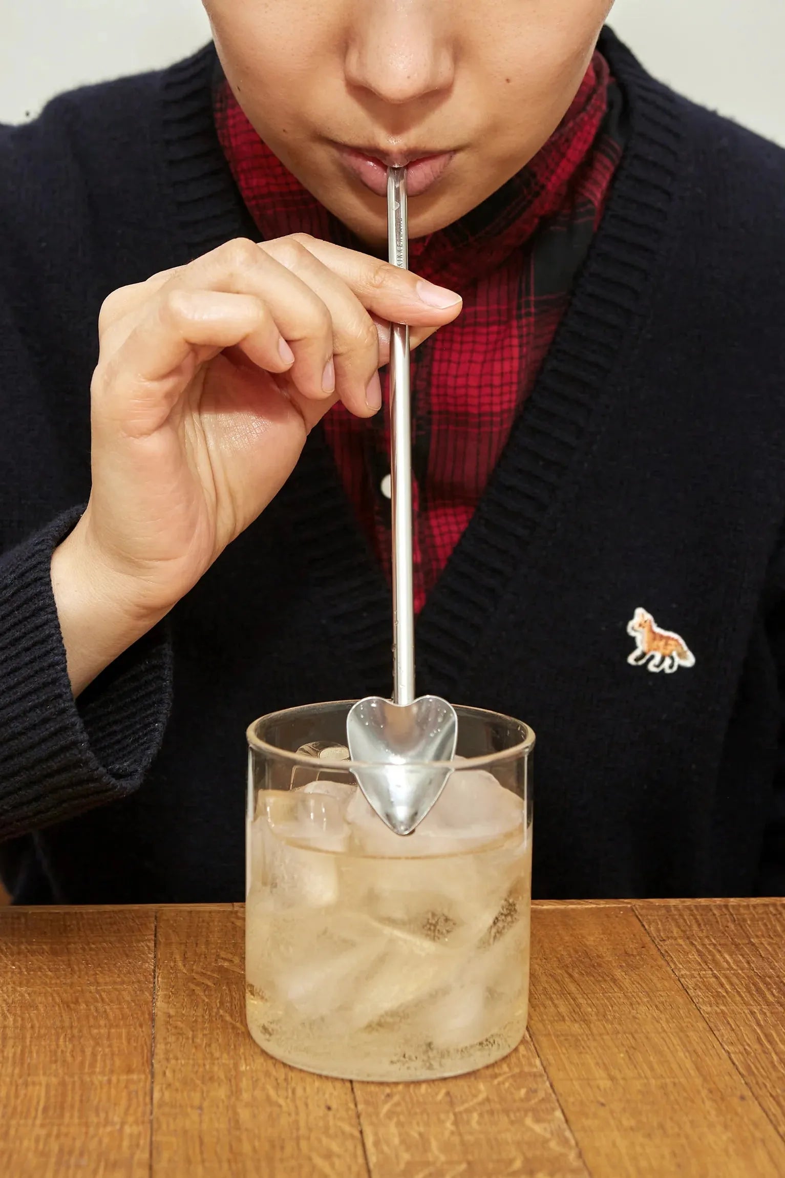 Kikkerland Heart Spoon Straw