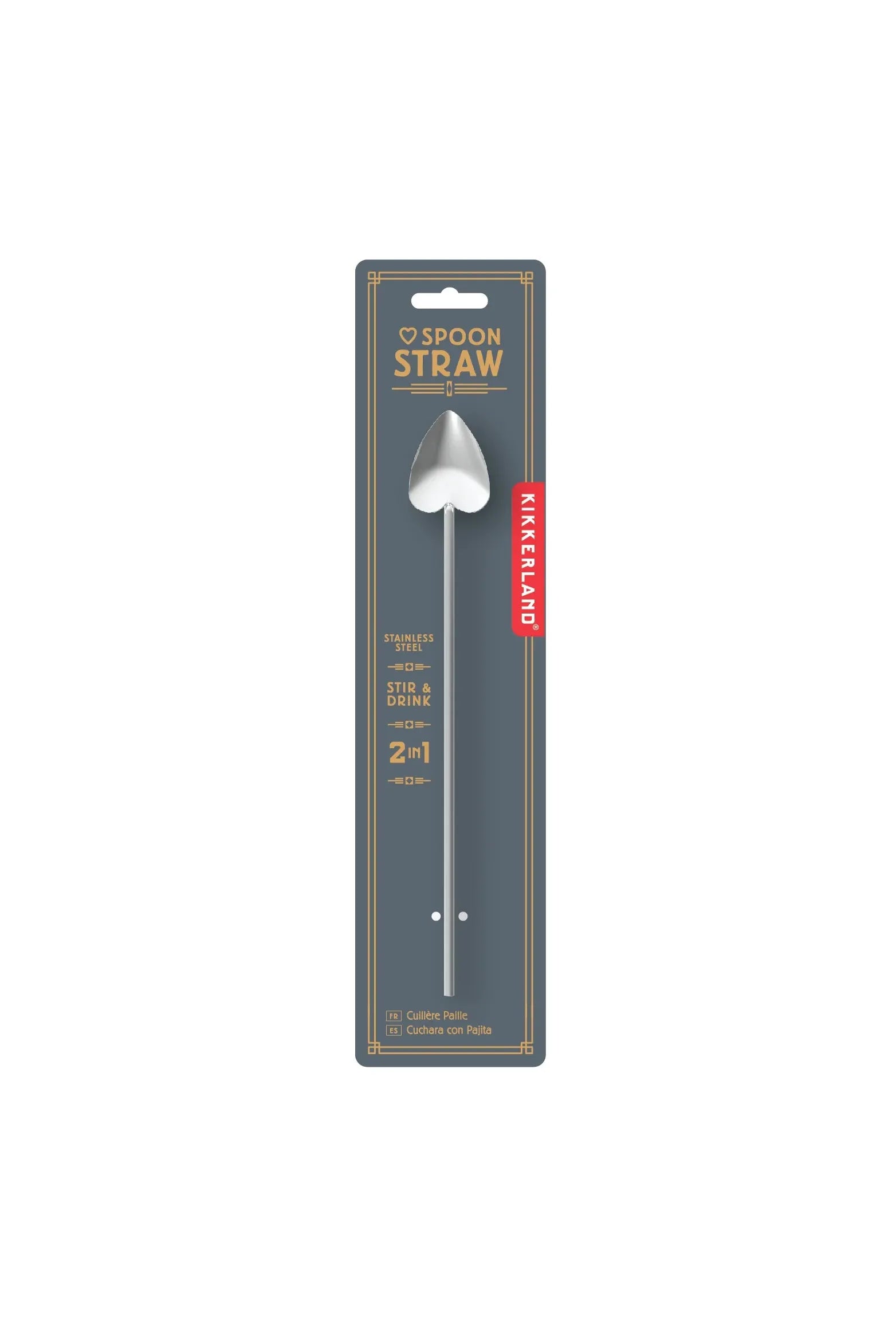 Kikkerland Heart Spoon Straw