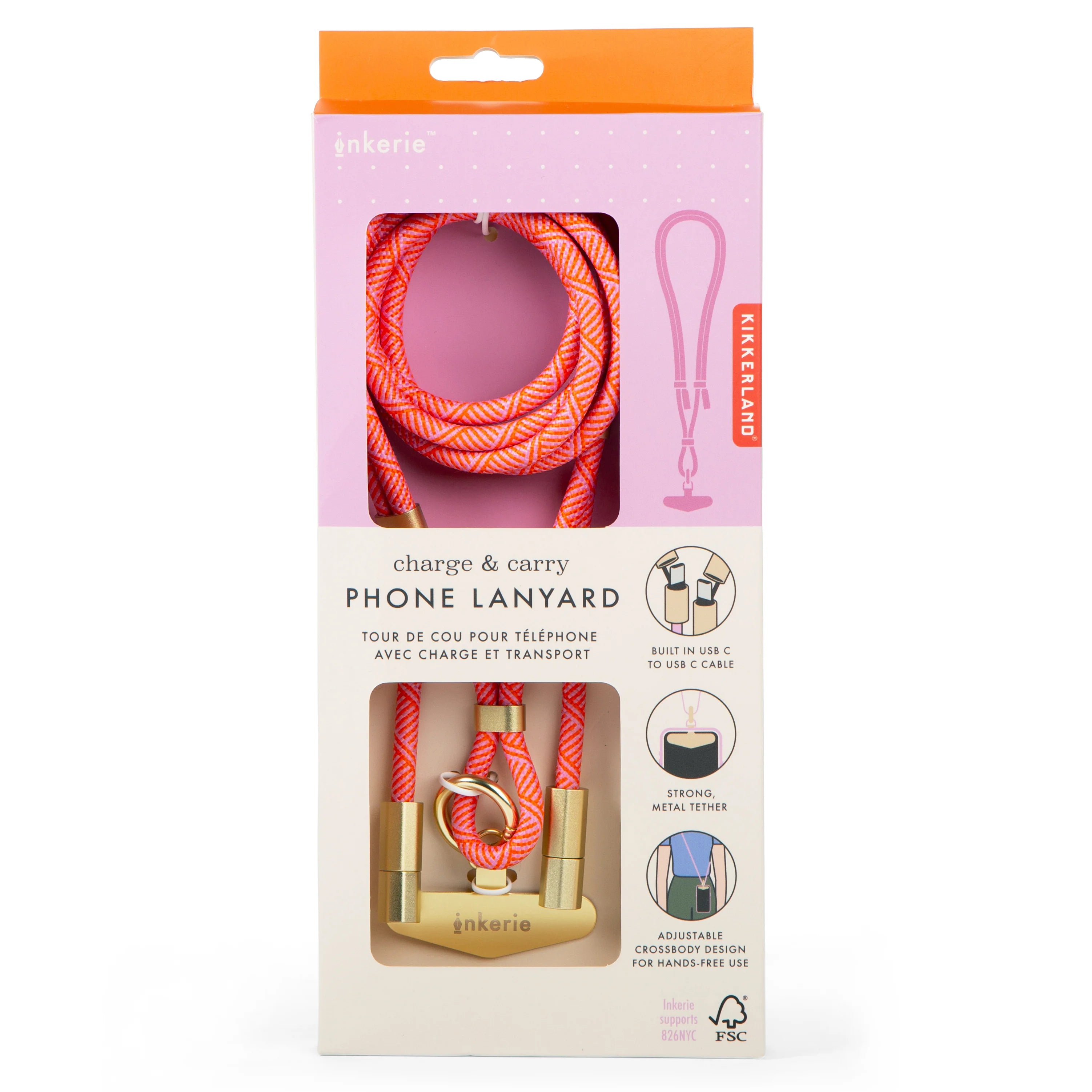 Kikkerland Inkerie Charge Carry Phone Lanyard