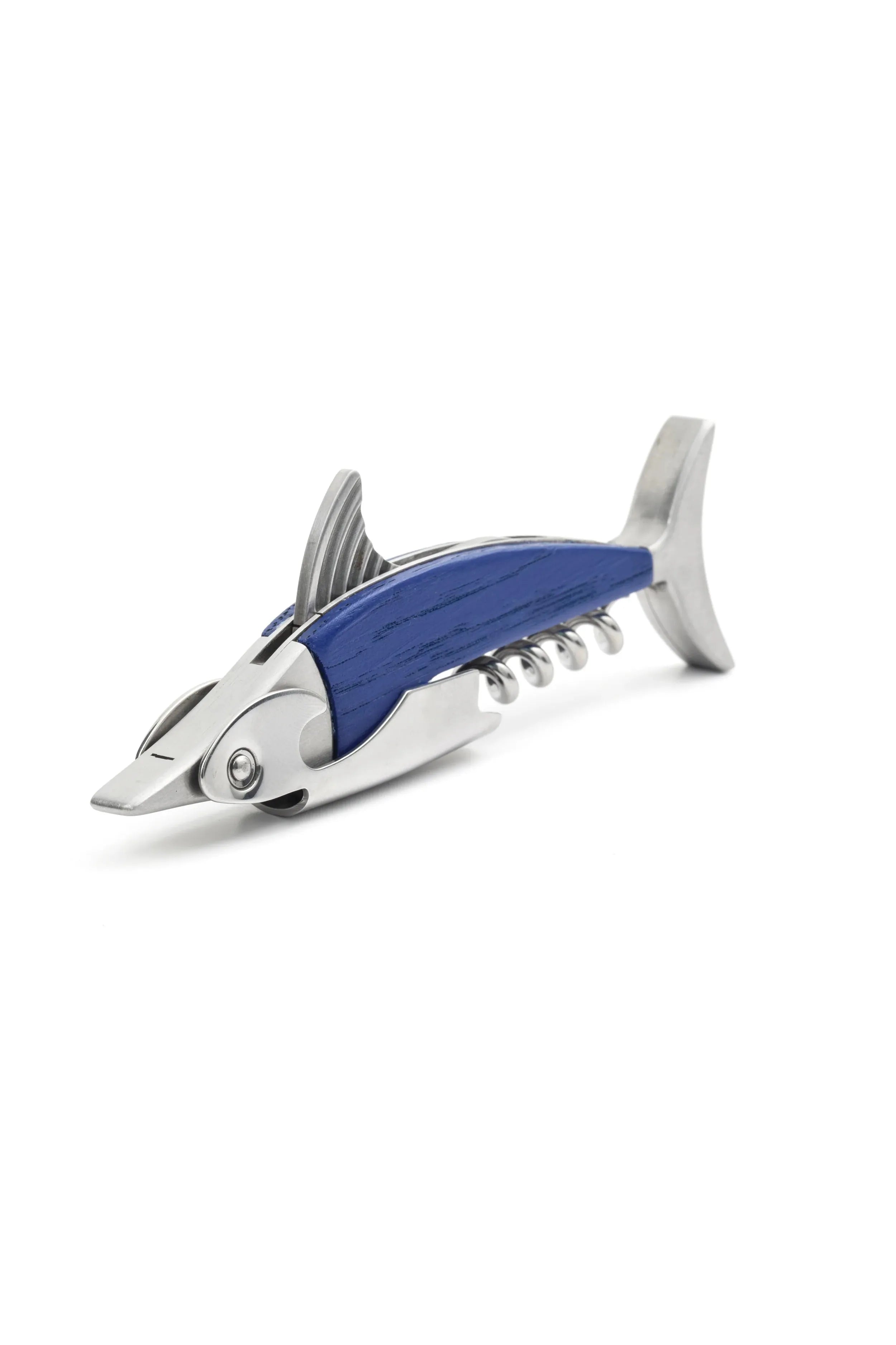 Kikkerland Marlin Corkscrew Blue
