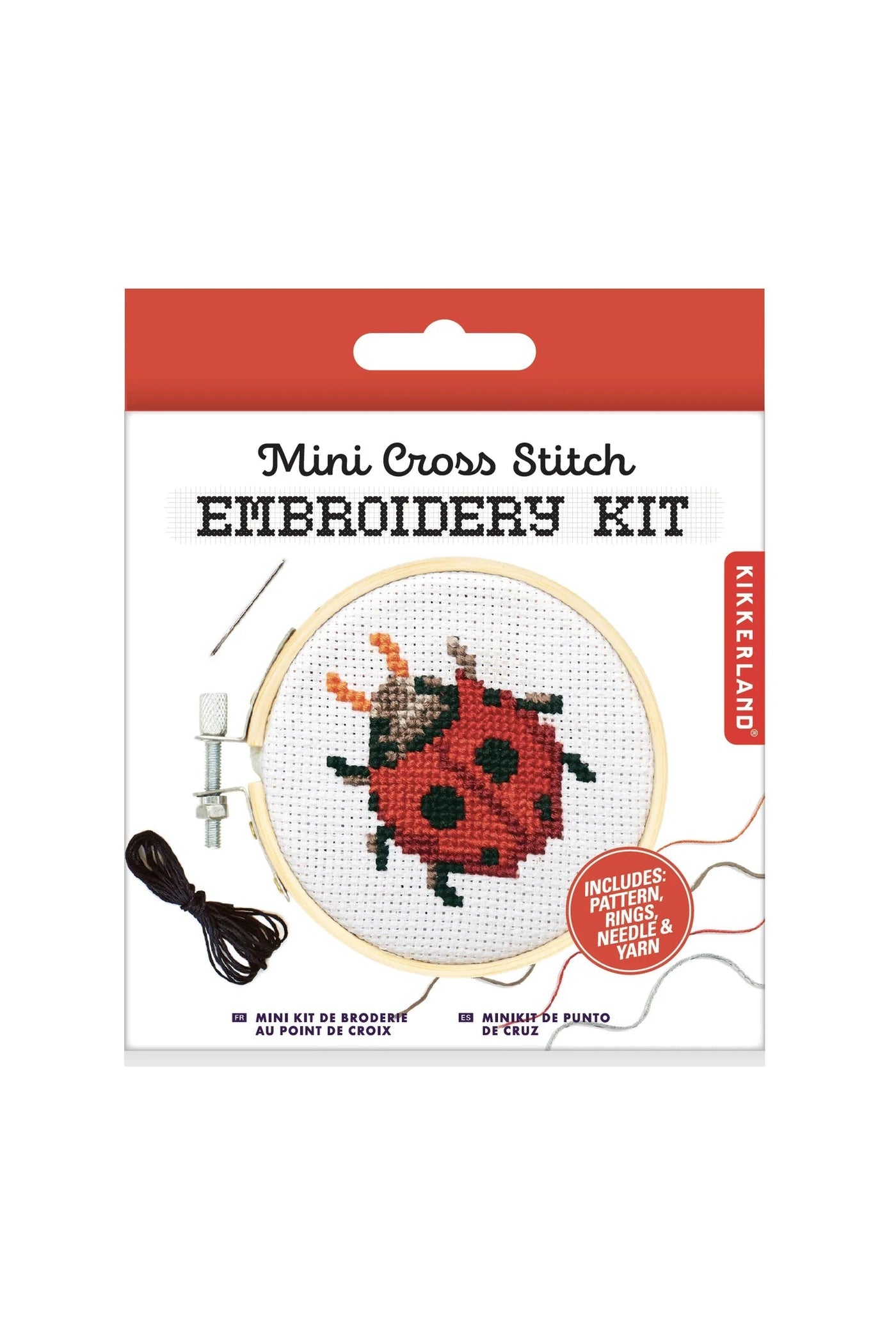 Kikkerland Mini Cross Stitch Kit - Ladybug-Gifts-Ohh! By Gum - Shop Sustainable