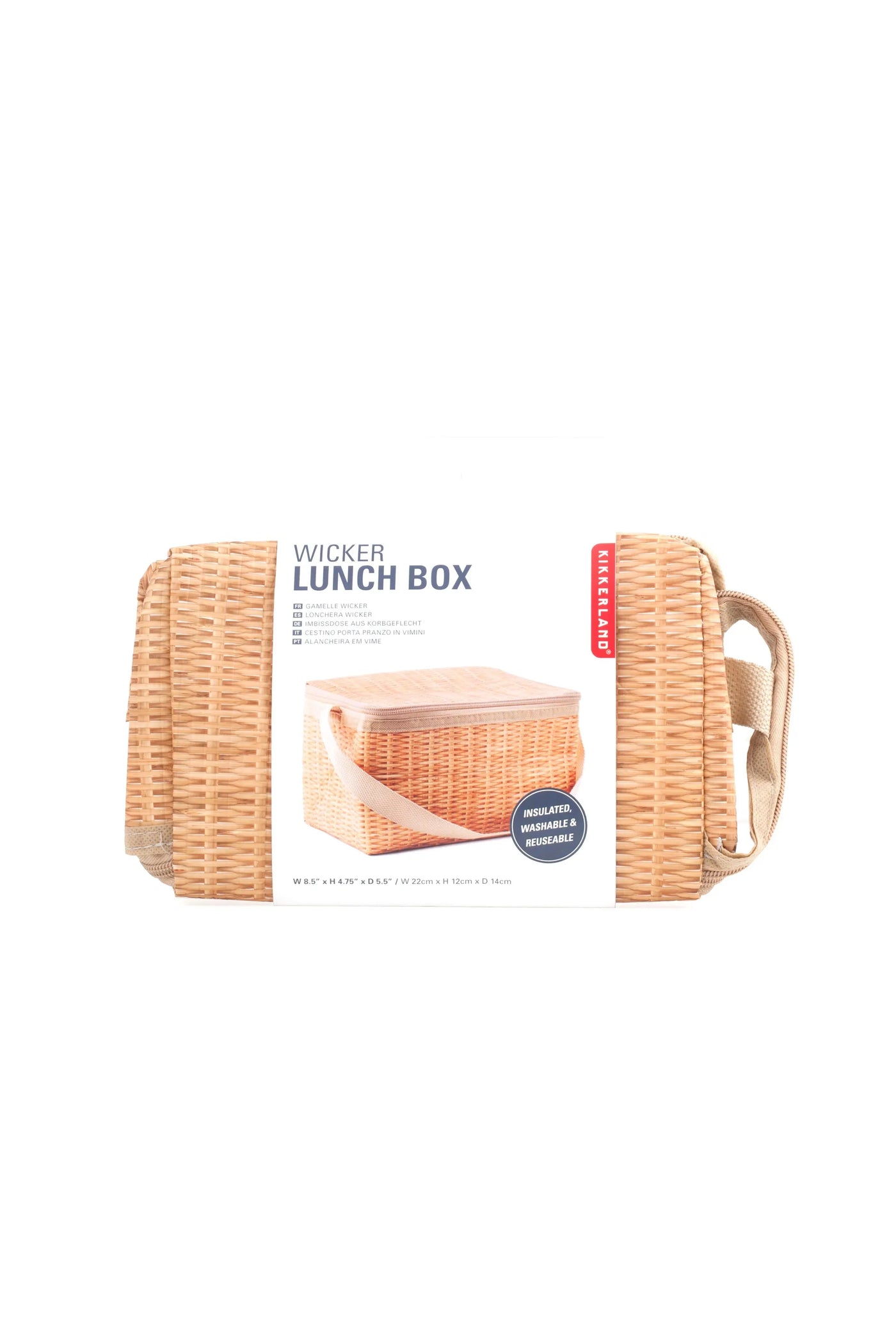 Kikkerland Wicker Lunch Box