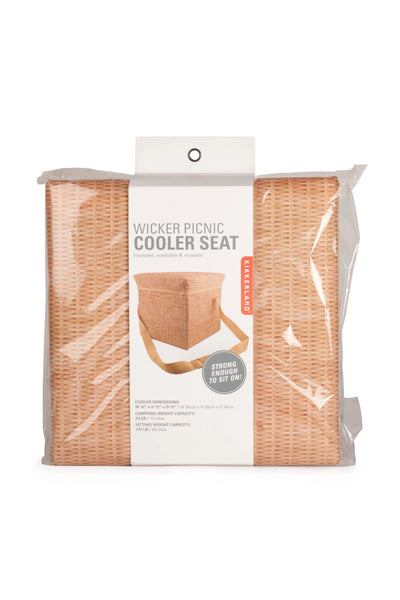 Kikkerland Wicker Picnic Cooler Seat