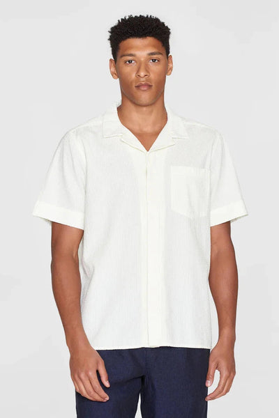 Knowledge Cotton Box Short Sleeve Seersucker Shirt GOTS/Vegan-Mens-Ohh! By Gum - Shop Sustainable