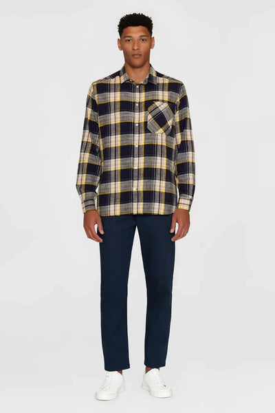 Knowledge Cotton Loose Checked Shirt - GOTS/Vegan-Mens-Ohh! By Gum - Shop Sustainable