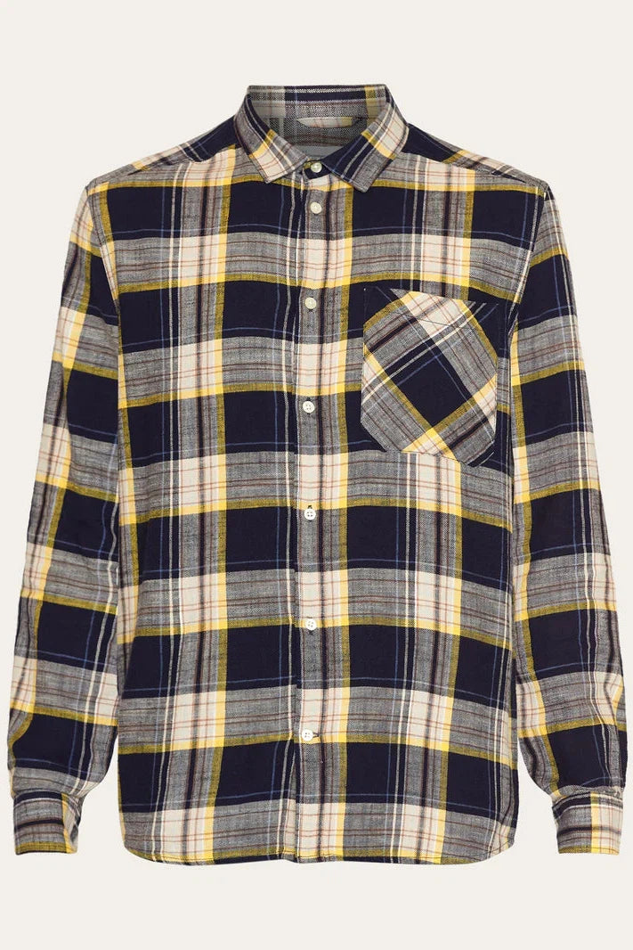 Knowledge Cotton Loose Checked Shirt - GOTS/Vegan-Mens-Ohh! By Gum - Shop Sustainable