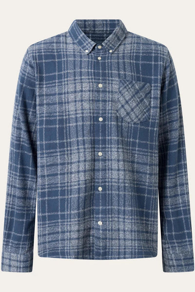 Knowledge Cotton Regular Fit Heavy Flannel Checkered Shirt - GOTS/Vegan-Mens-Ohh! By Gum - Shop Sustainable