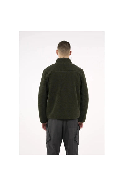 Knowledge Cotton Teddy Fleece Zip Sweat - GRS/Vegan - Forrest Night-Mens-Ohh! By Gum - Shop Sustainable
