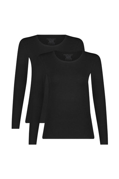 Bamboo Basics Ladies BB Lara Knitted Long Sleeved Shirt  2-pack