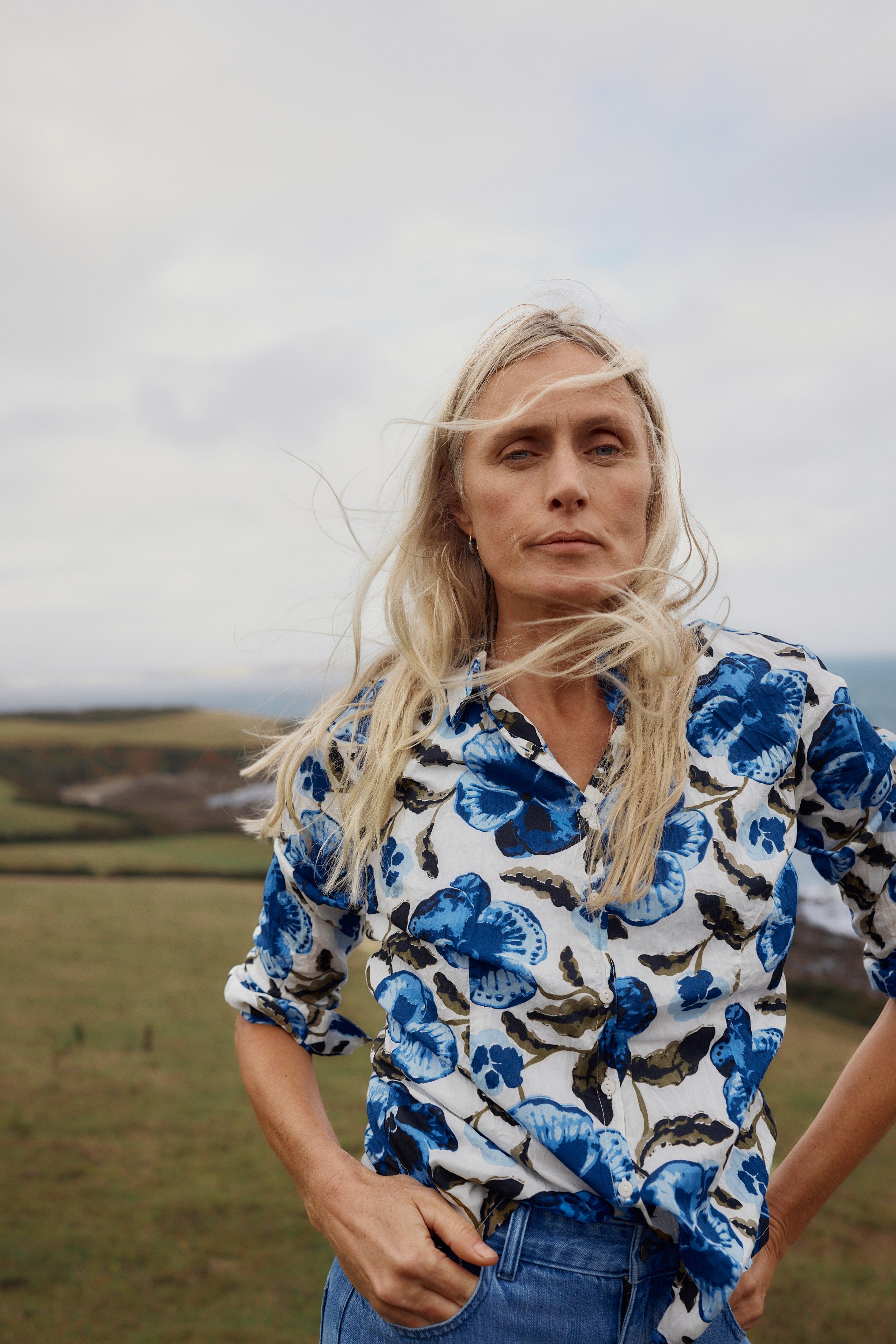 Seasalt Larissa Shirt in Spring Pansy Chalk