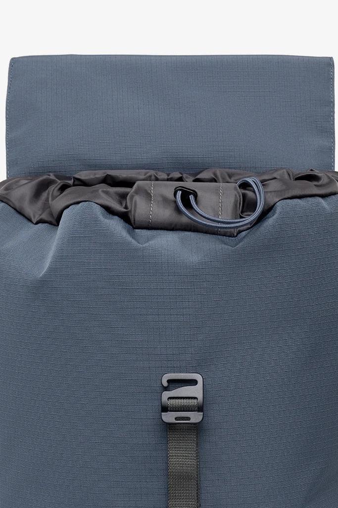 Close up of drawstring attachment inside Lefrik backpack.
