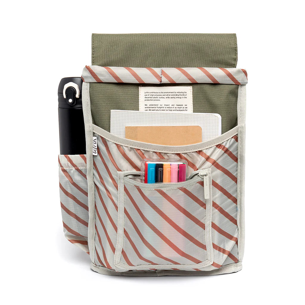 Lefrik Mini Scout in Stripes Olive-Accessories-Ohh! By Gum - Shop Sustainable