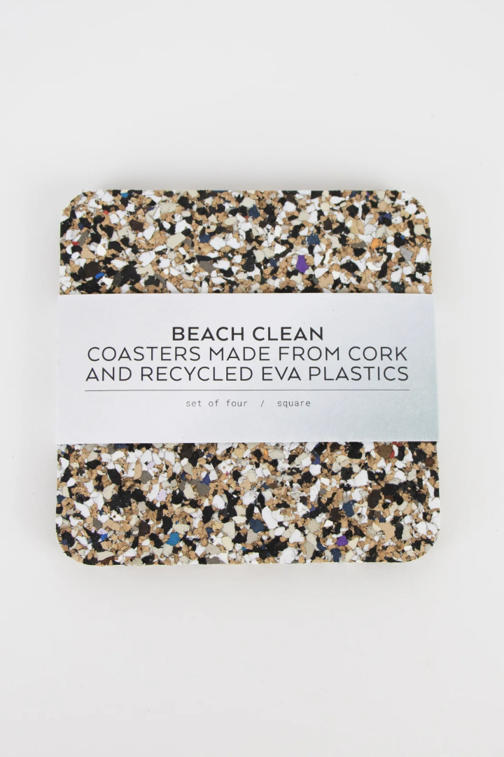 Liga Beach Clean Square Coaster Set of Four-Homeware-Ohh! By Gum - Shop Sustainable