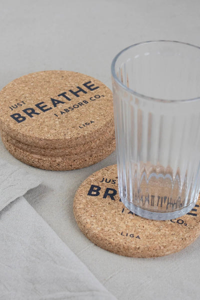 Liga Cork Coaster Set | Breathe-Homeware-Ohh! By Gum - Shop Sustainable