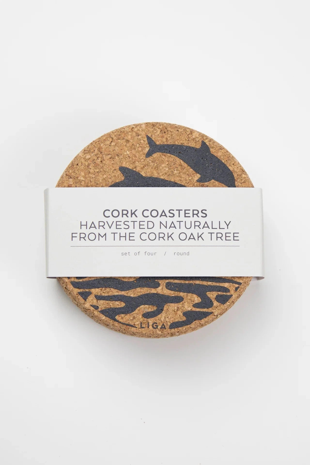 Liga Cork Coaster Set - Dolphins-Homeware-Ohh! By Gum - Shop Sustainable