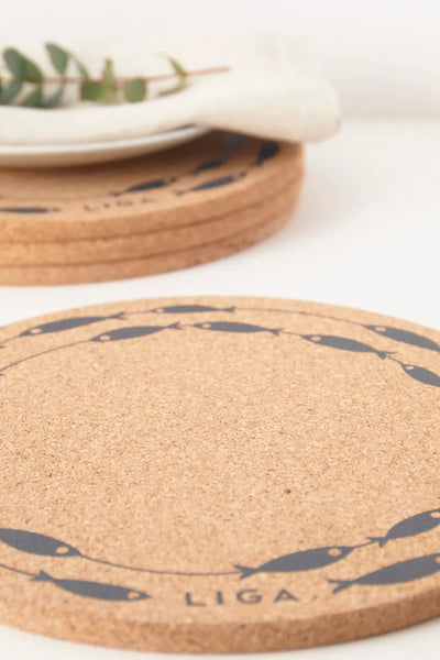 Liga Cork Placemat | Fish on a Line | Individual-Homeware-Ohh! By Gum - Shop Sustainable