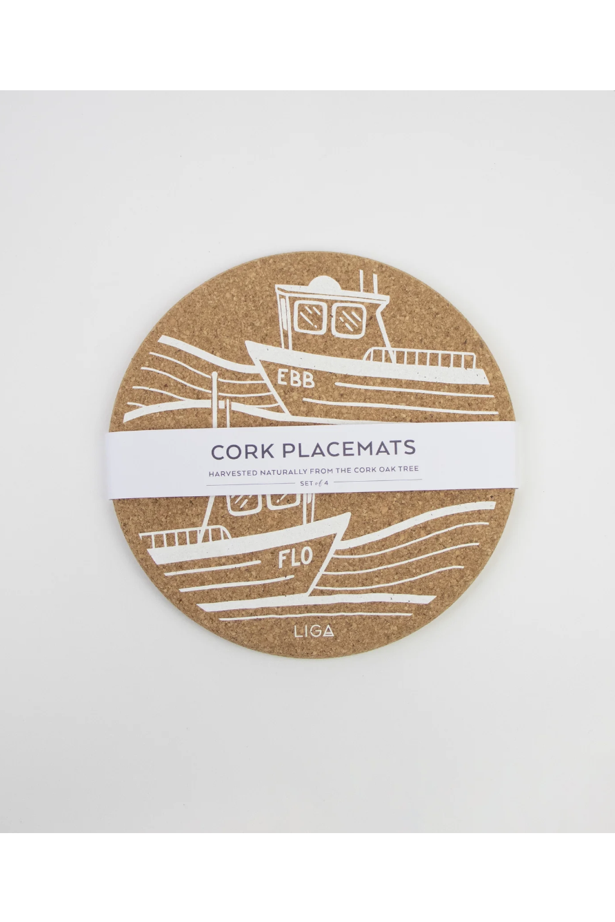 Liga Cork Placemat Set | Ebb & Flo-Homeware-Ohh! By Gum - Shop Sustainable