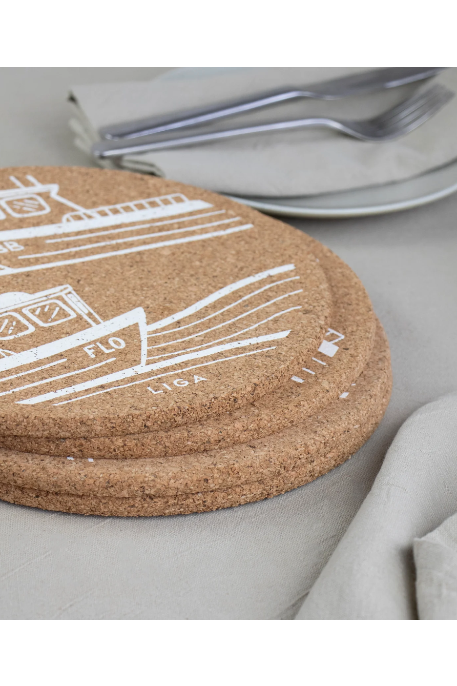 Liga Cork Placemat Set | Ebb & Flo-Homeware-Ohh! By Gum - Shop Sustainable