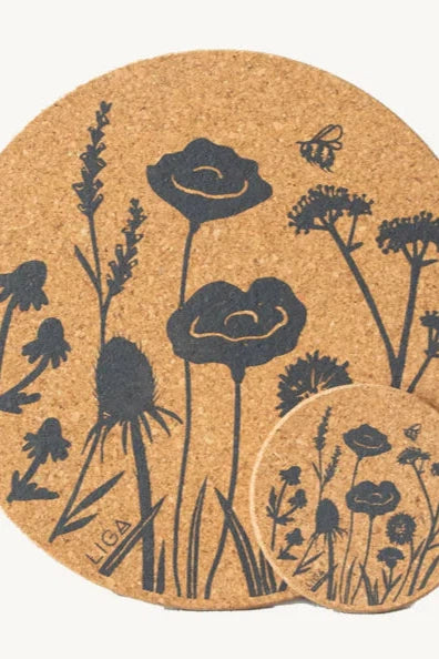 Liga Cork Placemat Set | Wildflower-Homeware-Ohh! By Gum - Shop Sustainable