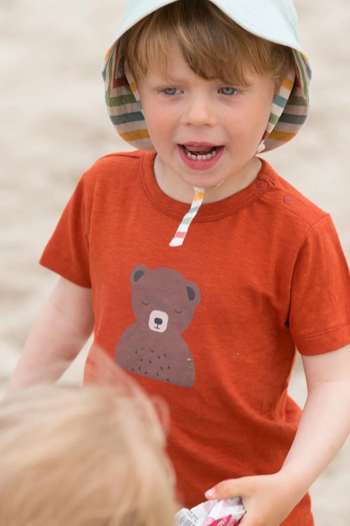 Little Green Radicals Bear Short Sleeve T-shirt - Bear Print-Kids-Ohh! By Gum - Shop Sustainable