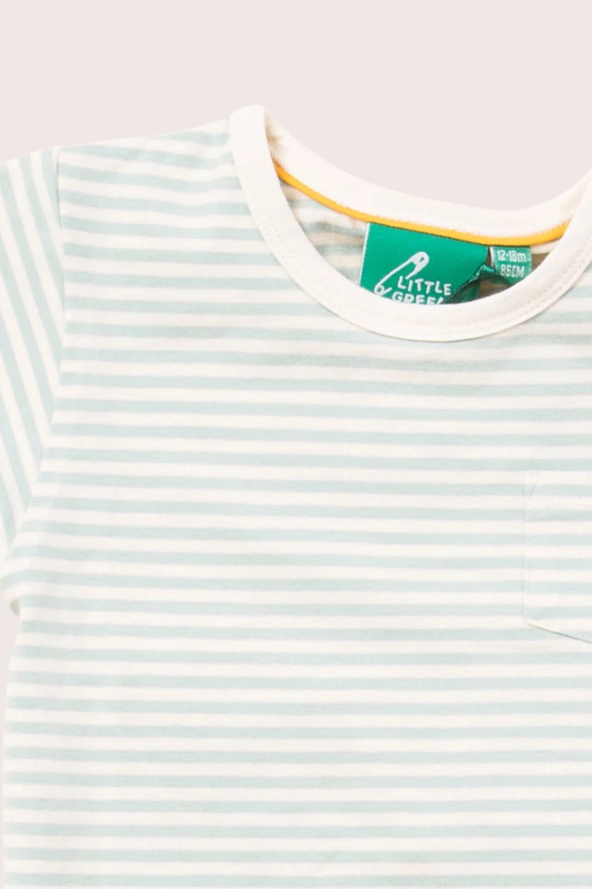 Little Green Radicals Blue Striped Organic Short Sleeve T-Shirt - Powder Blue Stripe-Kids-Ohh! By Gum - Shop Sustainable
