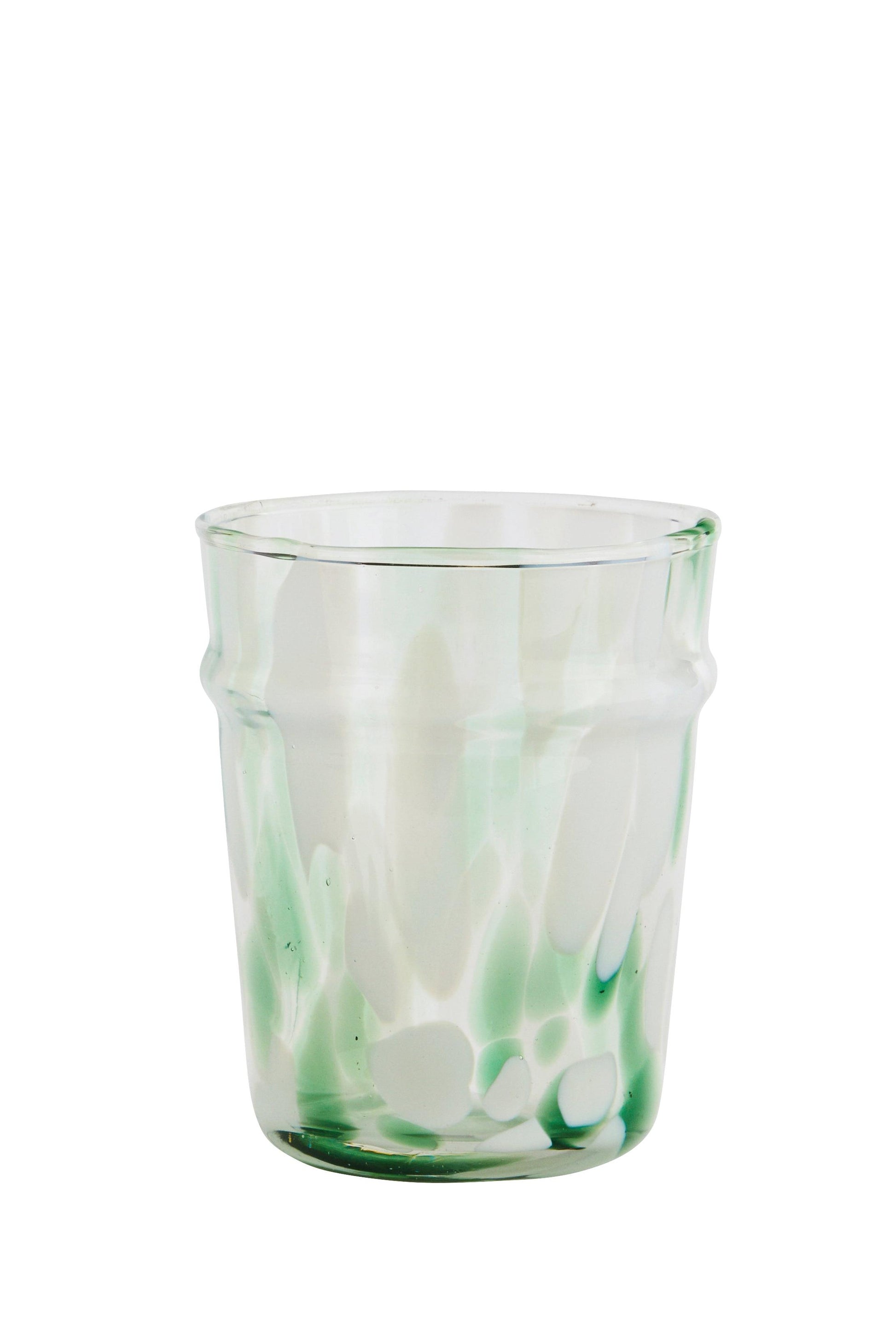 Madam Stoltz Drinking Glass with green details