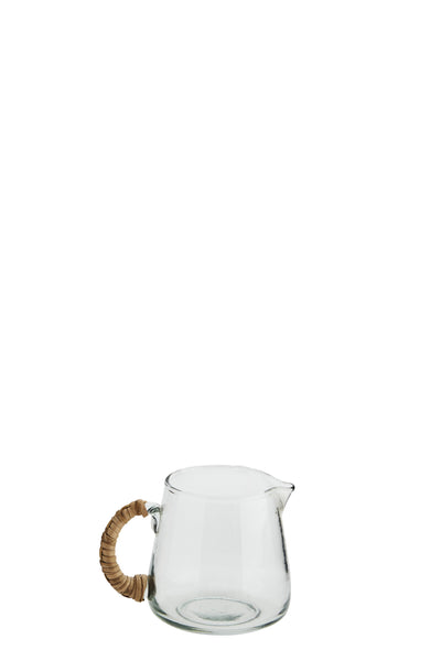 Madam Stoltz Glass Jug w/ Bamboo Handle