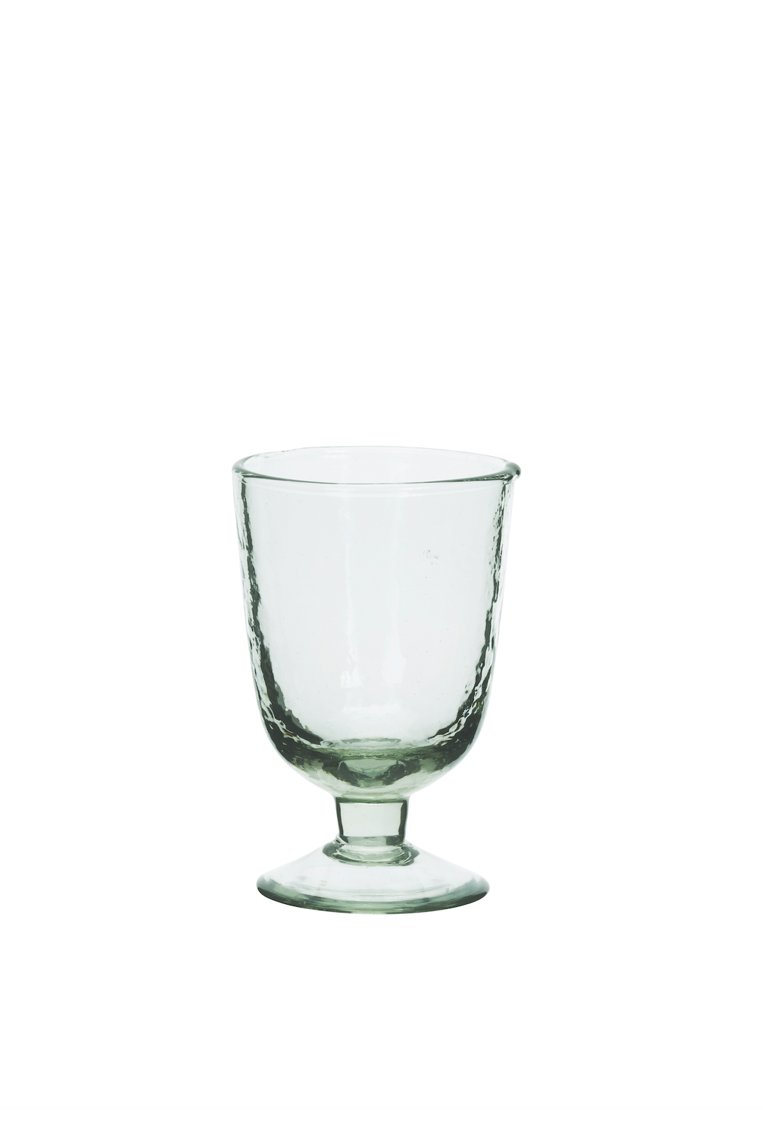 Madam Stoltz Hammered Clear Wine Glass