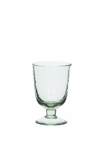 Madam Stoltz Hammered Clear Wine Glass