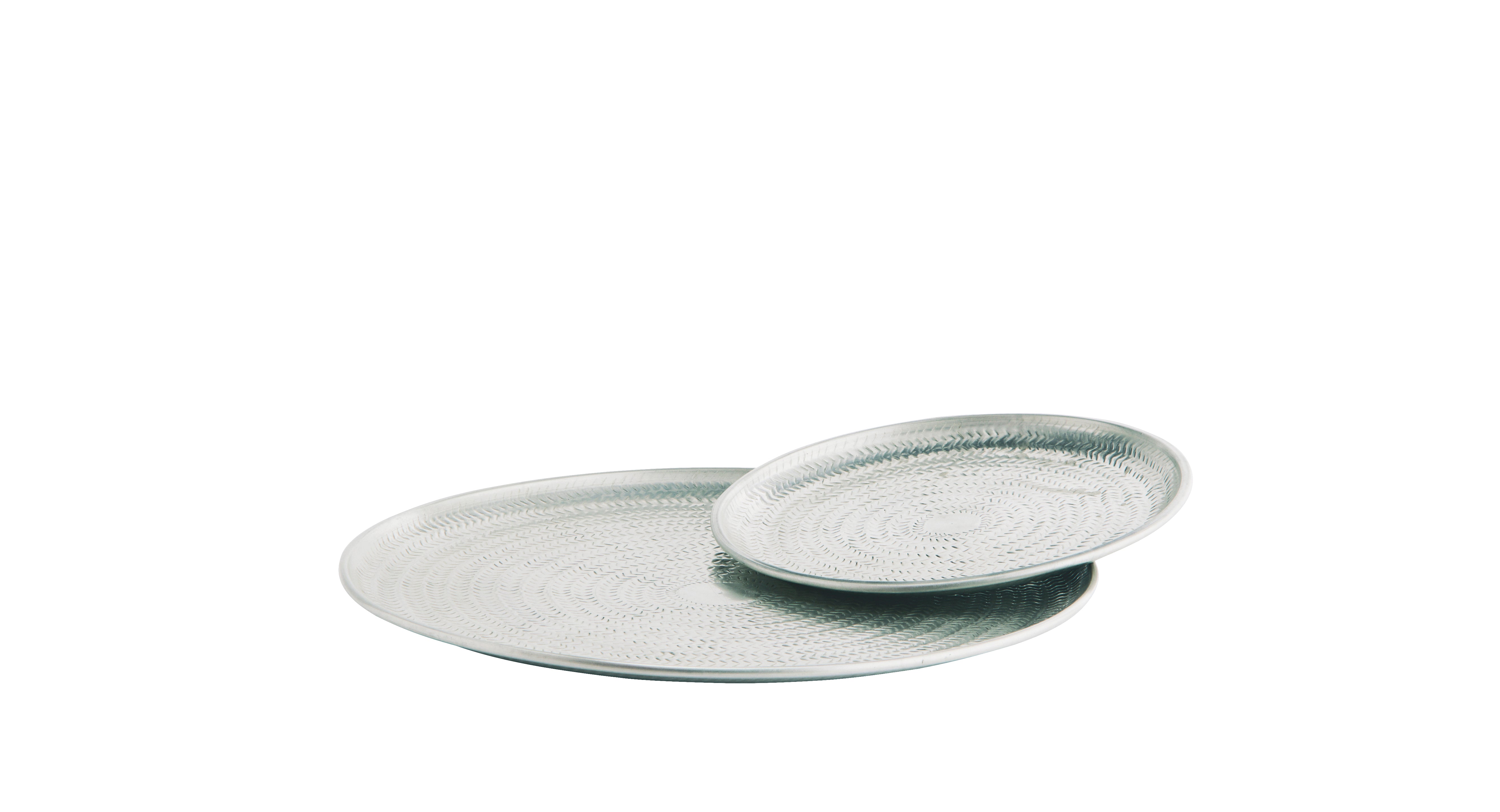 Madam Stoltz Hand Hammered Aluminium Trays
