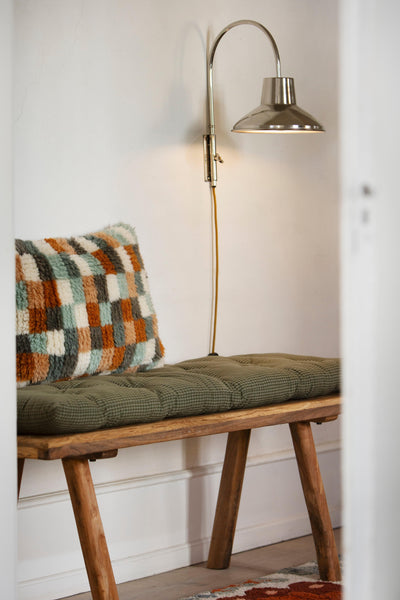 Madam Stoltz Hand Woven Wool Squares Cushion Cover