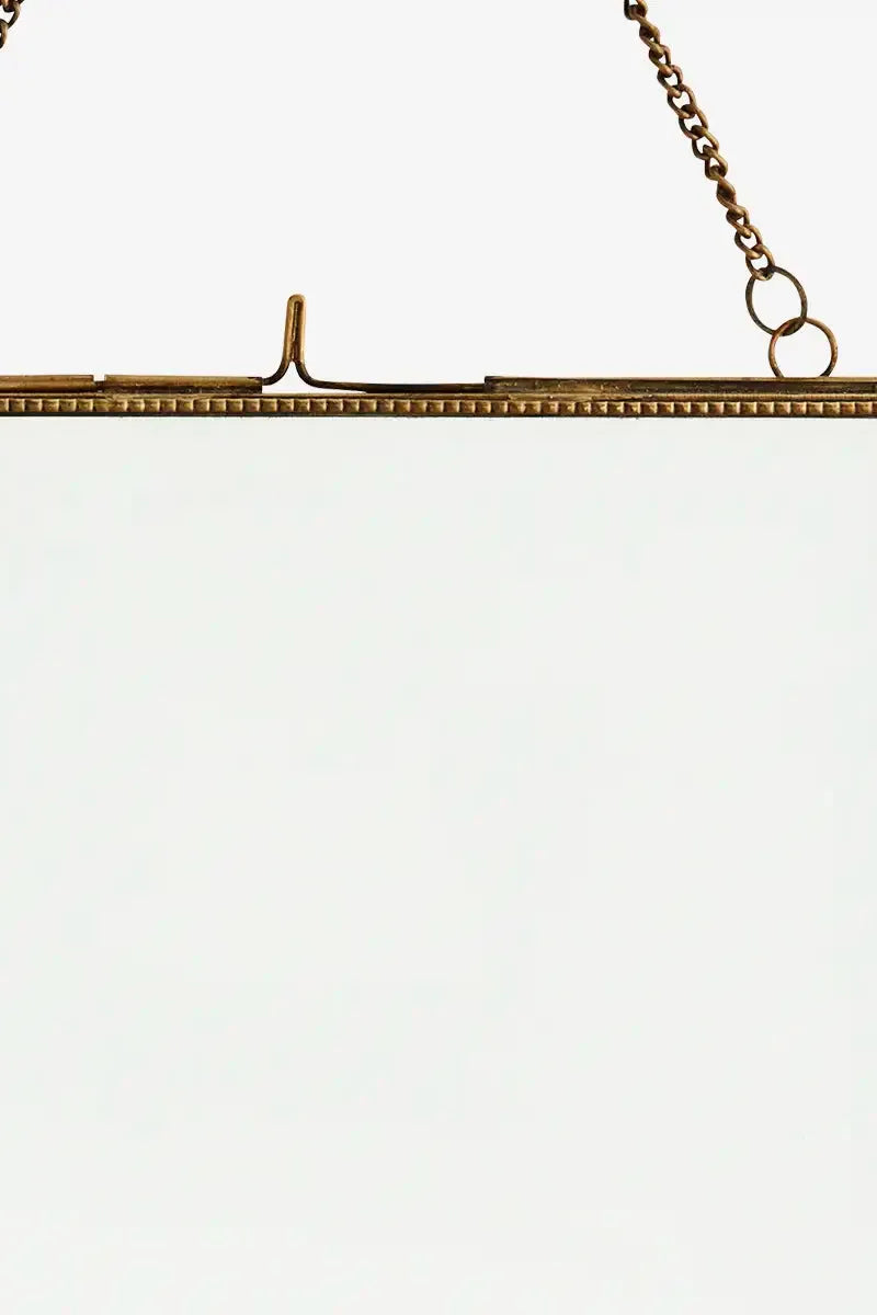 Gold border on photo frame on a white background